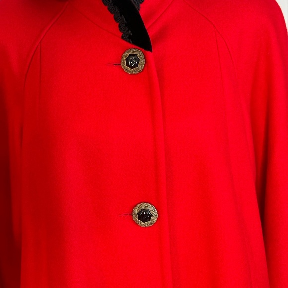 JOFELD/Vintage Red Wool Coat/Wool Swing Coat/Size Small - Picture 6 of 7